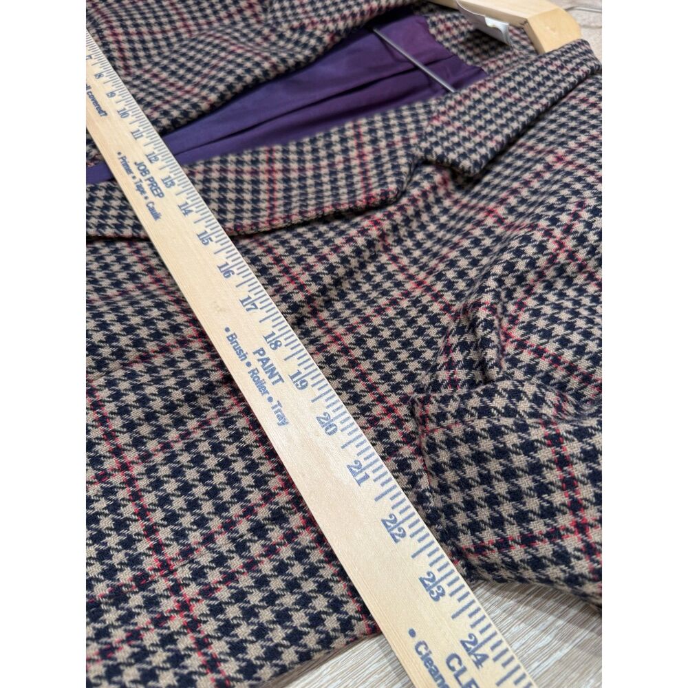 Vintage Wool Blazer Women 18 (Vintage 18) Houndstooth Blend Jacklyn Smith - Picture 6 of 8